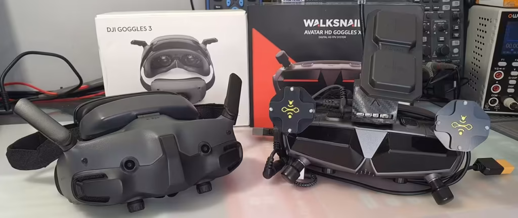 porównanie gogli DJI i Walksnail w praktyce